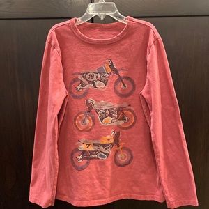 GAP Boy Large Long Sleeve Motorcycle Graphic Pink Tshirt